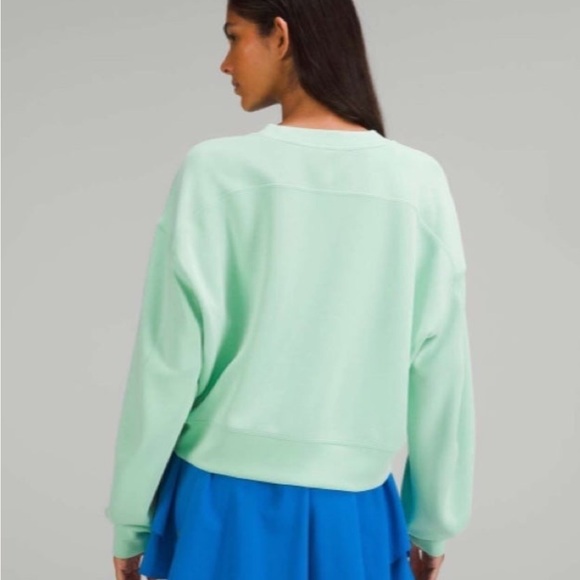 Lululemon Perfectly Oversized Cropped Crew Wild mint size 6 - Picture 4 of 6